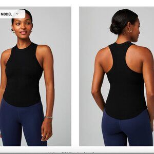 Fabletics High Neck Rib Built-In Bra Tank (NWT)